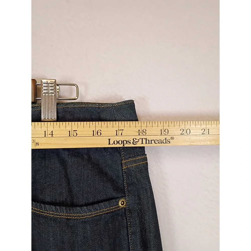 Classic Jones New York Sport Womens 14 Blue Dark Wash Straight Leg Stretch Jeans